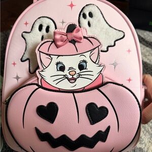 Marie BoxLunch backpack Disney aristocats loungefly halloween pumpkin